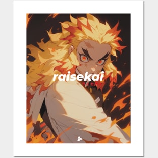 Flame Hashira Kyojuro Rengoku Posters and Art